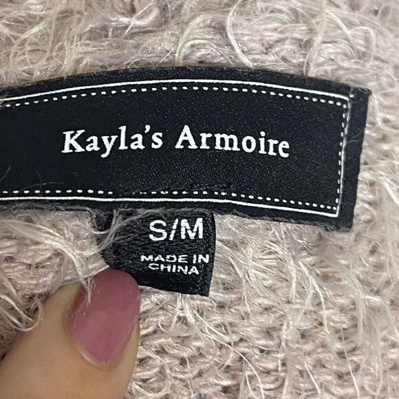 Kayla’s Armoire Boutique Purple Fuzzy Soft Long Cardigan S/M - Picture 8 of 10